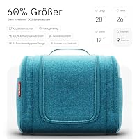 Travelaner Kulturbeutel XXL zum Aufhängen, Damen/Herren, 9L, Türkis – Ansicht 2
