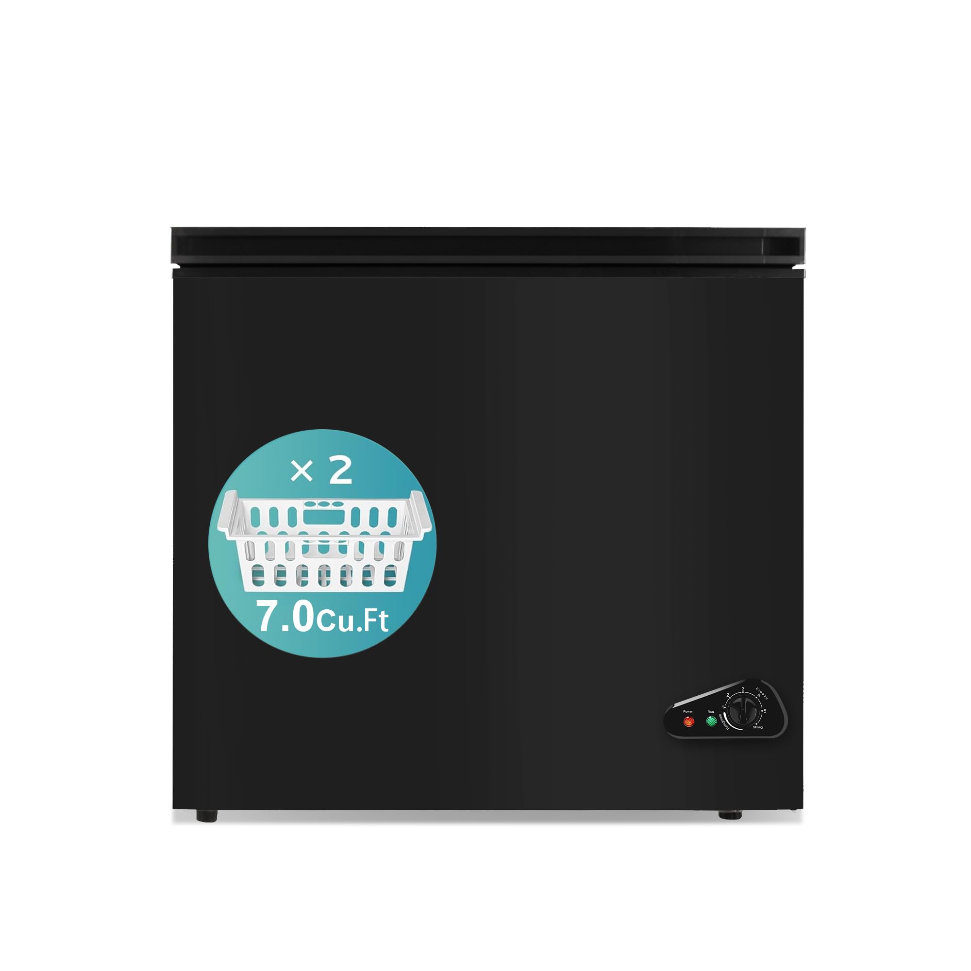 rosmena FLG-200QG-D 7 cu ft Chest Freezer Black