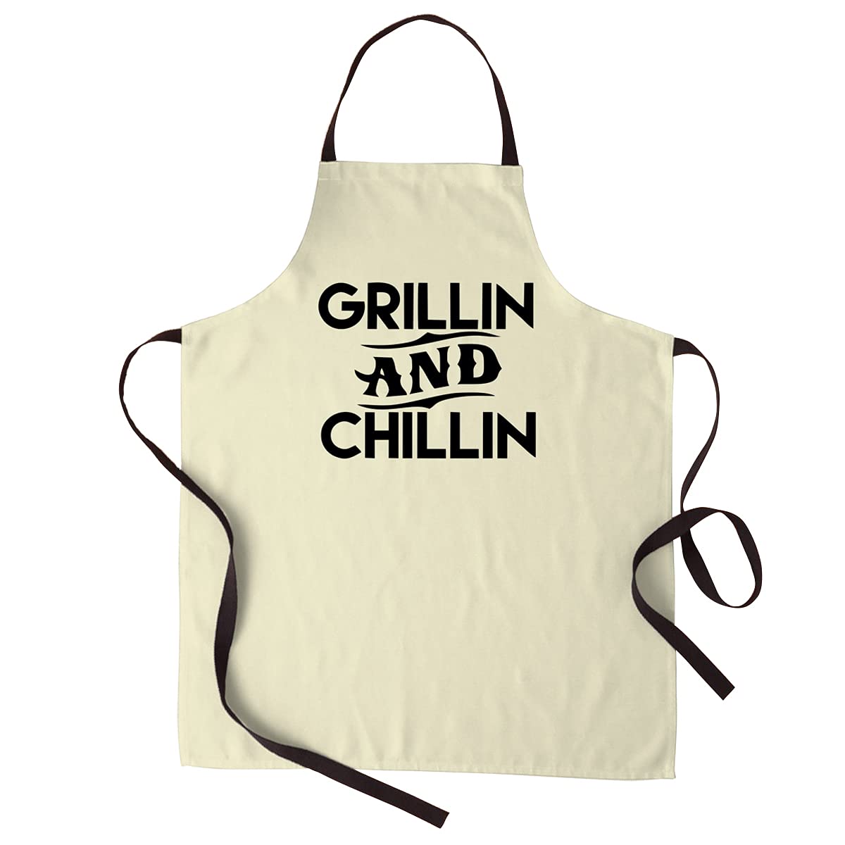 Crazyify Grillin And Chillin Printed Fathers Day Apron | Gift Set For Fathers Day | Gift For Dad/Daddy/Father