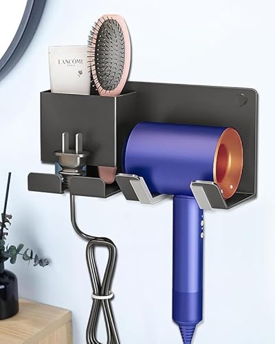 Suporte de secador de cabelo, suporte de secador de cabelo de aço inoxidável Dyson para secador de c