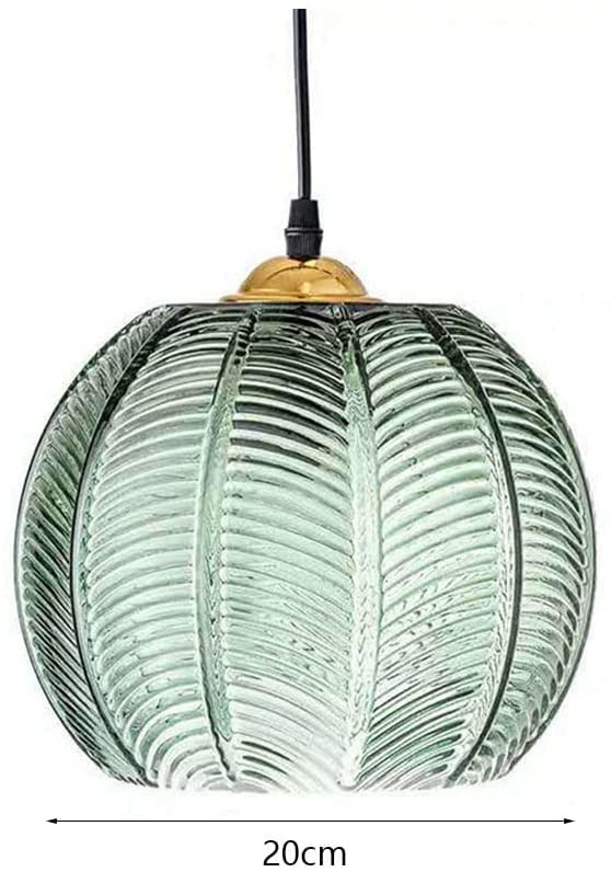 Lampe suspendue rétro en verre réglable avec base E27 - 5