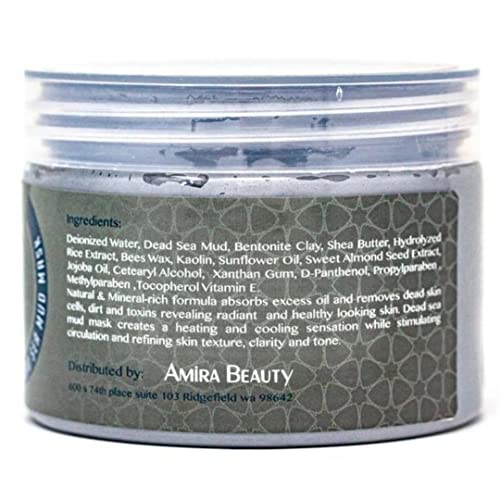 Amira Beauty Dead Sea Mud Mask For Face And Body - Reduces Pores, Acne, Blackheads And Texture - For All Skin Types 11.Oz #TOP6
