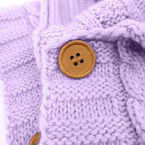 Image of XMWEALTHY Newborn Swaddle Baby Essentials Girls Boys Receiving Blankets Neutral Knit Wrap Blanket Bag Stroller Wrap Purple 0-6 Month