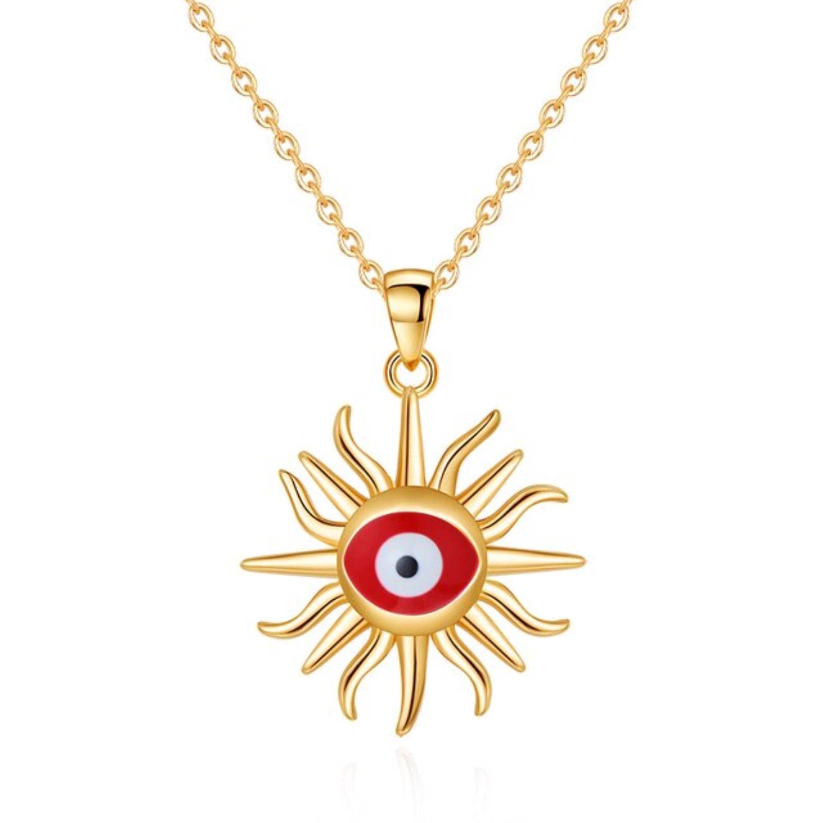 Collar con colgante de mal de ojo para mujer, Plata de Ley 925, cadena de clavícula roja turca Vintage, joyería de boda