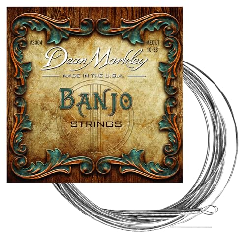 Dean Markley Banjo Strings 5 String Set, 2304 Medium Light Tension 5 String Banjo String Set...