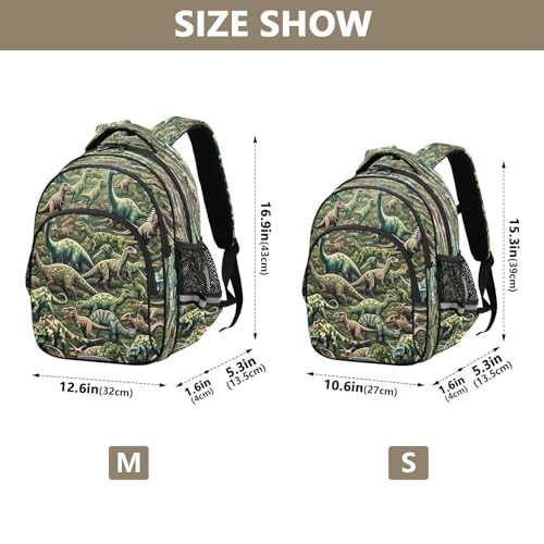 Camo Dinosaurs Kids Backpack for Girls Boys Ages 8-14, Backpack for Boys Elementary School4