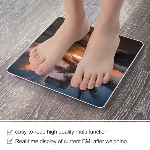 Báscula digital cuerpo Palm Tree Sunset Beach compacta miniatura 5