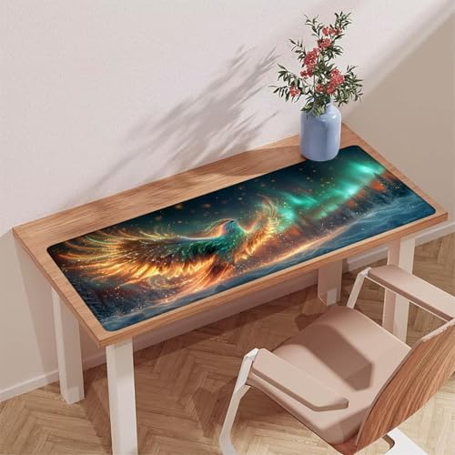 Tapis de souris bureau vert 800x300mm idéal pour setup informatique - 2