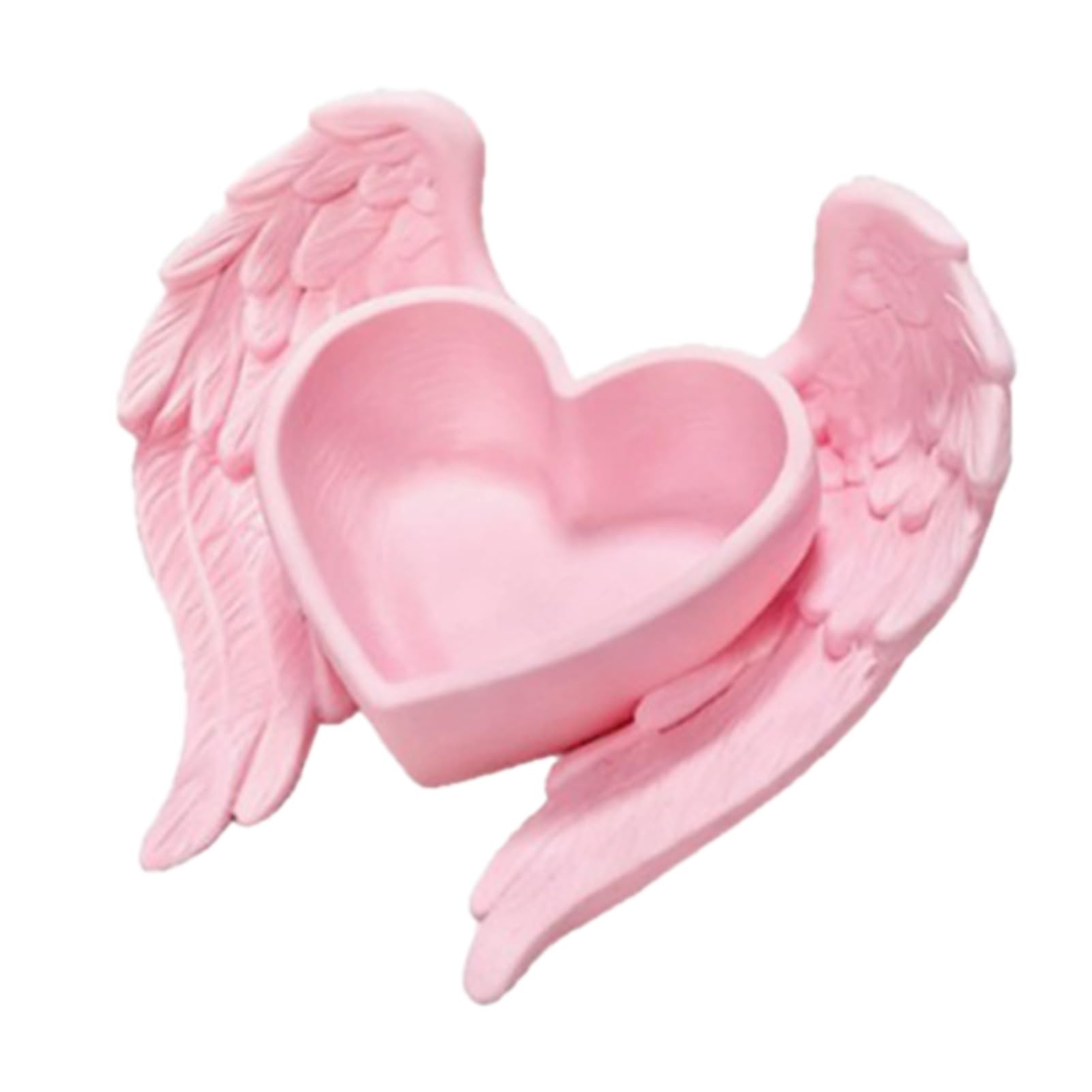Glifora Angel Wing Jewelry Tray - 3D Printed Heart Ring Holder Dish, Small Trinket Organiser Bowl for Rings, Earrings and Necklaces