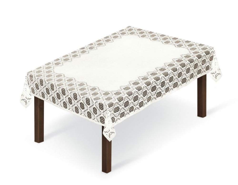 M-DecorRectangular lace NATURAL modern Tablecloth ECO floral pattern NEW 100cm x 150cm (39" x 59"). Product made from yarns repreve - ReTex