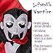 Halloween Haunters Animated 6 Foot Long Inflatable Black Coffin with a Rising Dracula Vampire Yard Prop Decoration with LED Lights - Indoor Outdoor Lawn Graveyard Cemetery Blow Up Haunted House Party