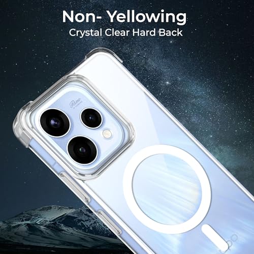 Image of A rtistque Clear Back Cover Case for Oppo Reno 15 5G | Compatible with Mag-Safe | Premium Cover | Shockproof TPU Bumper | Slim Protective Design | Oppo Reno 15 5G Back Cover - Transparent