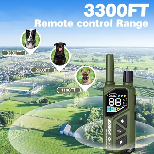 Smart Dog Training Collar for 2 Dogs, 2-in-1 Remote Control Shock Collar with AI Anti-Barking Device for Small/Medium,/Large Dogs, IPX7 Waterproof - Image 4