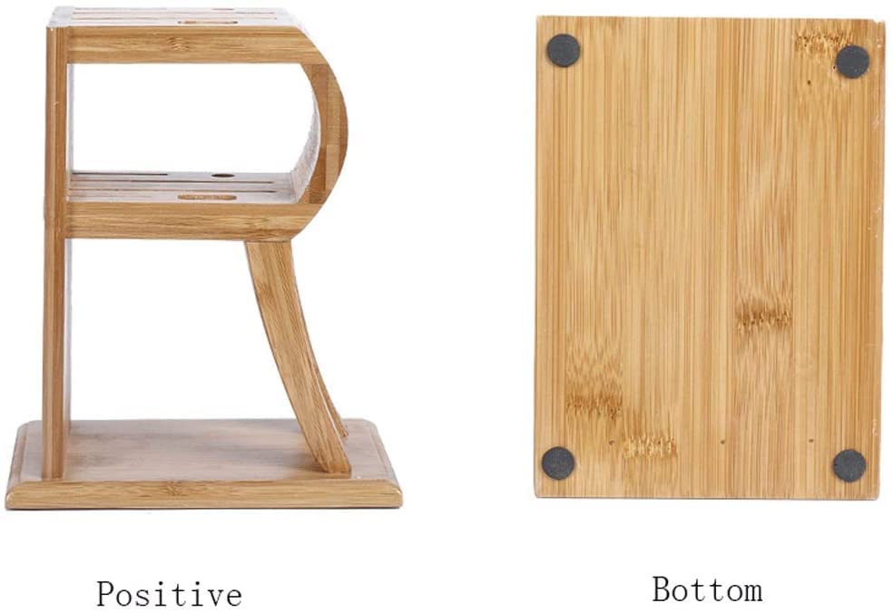 Bloc de couteaux de cuisine en bambou support vertical gain de place - 6