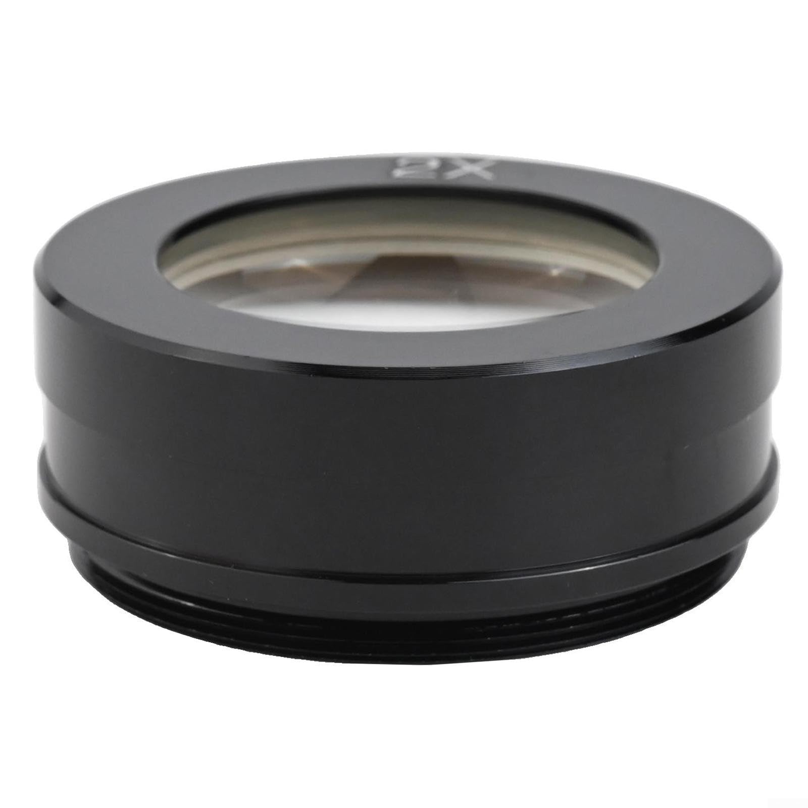 - Barlow Lens Stereo Microscope Auxiliary Objective Lens 0.3X 0.5X 0.7X 2X Magnification Optical Coated Aluminum Alloy with 42mm Mounting Thread for Industrial Microscope Camera C-Mount(2X)