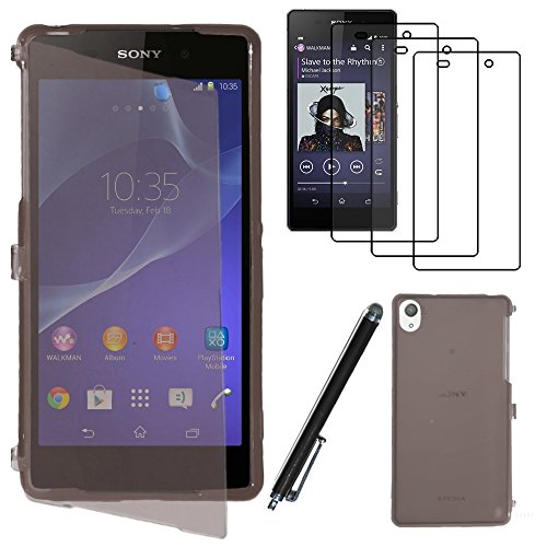ebestStar   Funda Compatible con Sony Xperia Z2 D6502, D6503, D6543 Carcasa Cartera Proteccion Formato Libro, Silicona Gel Case + Lápiz +3 Peliculas, Negro [Aparato: 146.8 x 73.3 x 8.2mm, 5.2'']