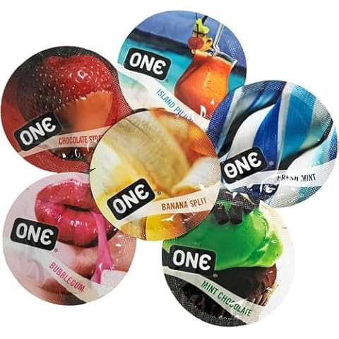 ONE Flavor Waves, Premium Flavored Lubricated Latex Condoms with Silver Pocket Case-24 Count Cover