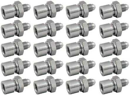 Allstar ALL50100-20 Steel -3 AN Male to 3/16 Inverted Flare Female Brake Line Adapter Fitting, (Pack of 20)