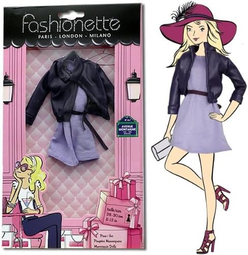 Fashionette - Look "Lily" - Outfits for 11.5 inch mannequin dolls (28-30cm) : Barbie, Sindy, Disney Princesses, etc...