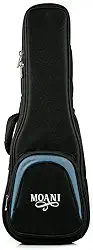 Moani Ukbg12-21, Capa Para Ukulele Soprano 21", em Oxford 600D Preto/Azul, Espuma Interna com 10Mm, 2 Alças Acolchoadas, 1 Alça Lateral e Bolso Frontal