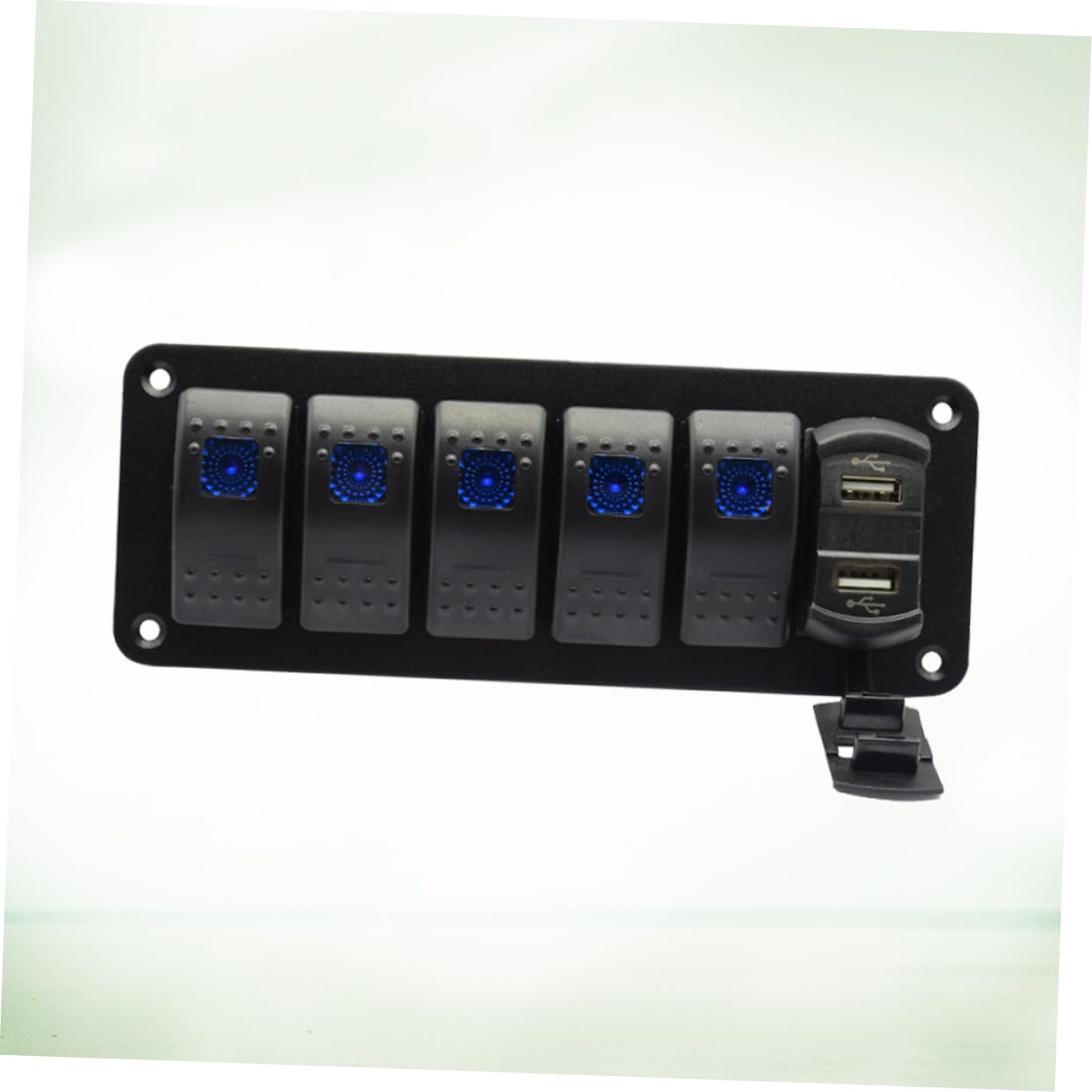 SOESFOUFU 6 Gang Boat Switch Panel 12-24v USB Charging Waterproof Design Auto/Motorcycle Voltage Indicator