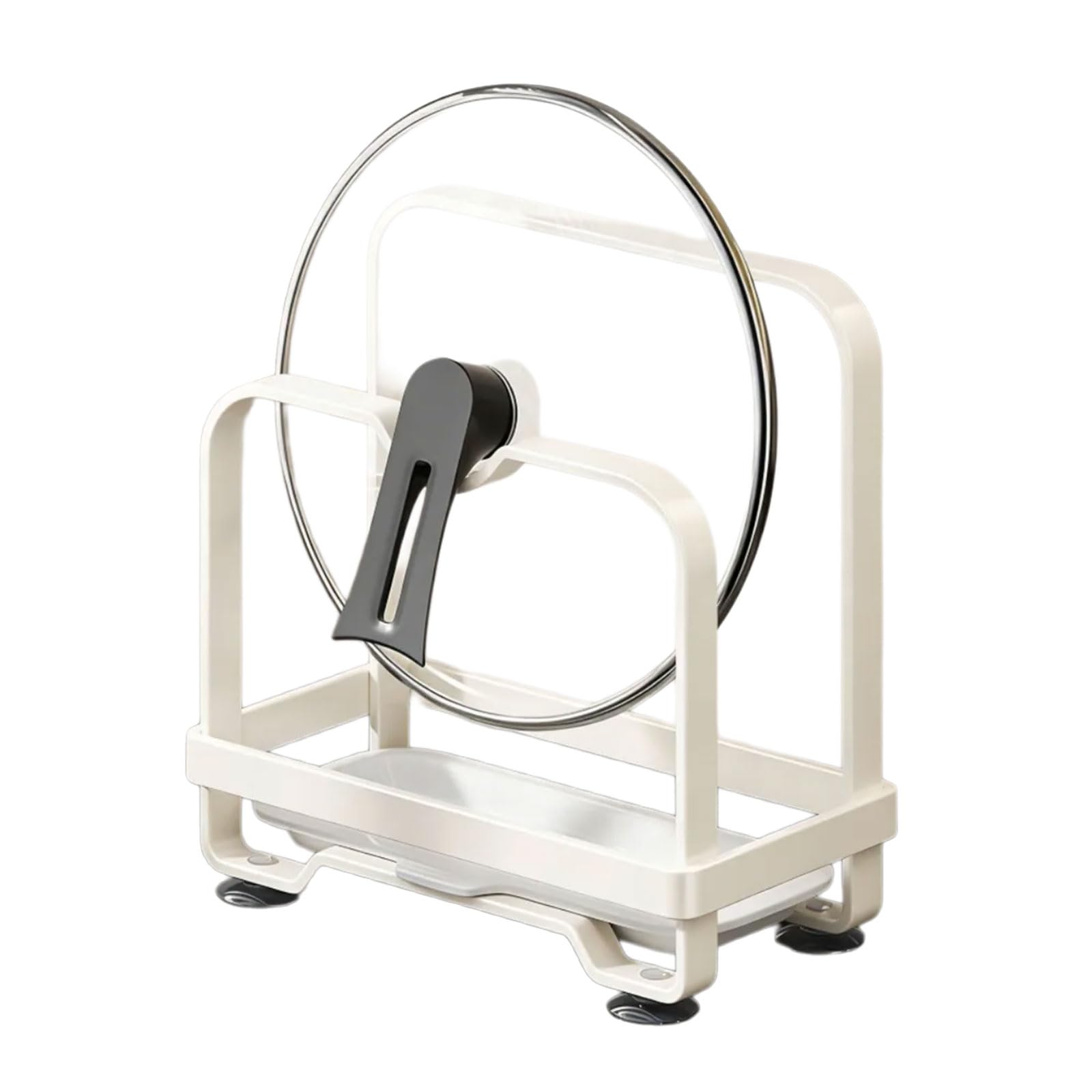 Estante de almacenamiento de cocina de acero, Milky white S