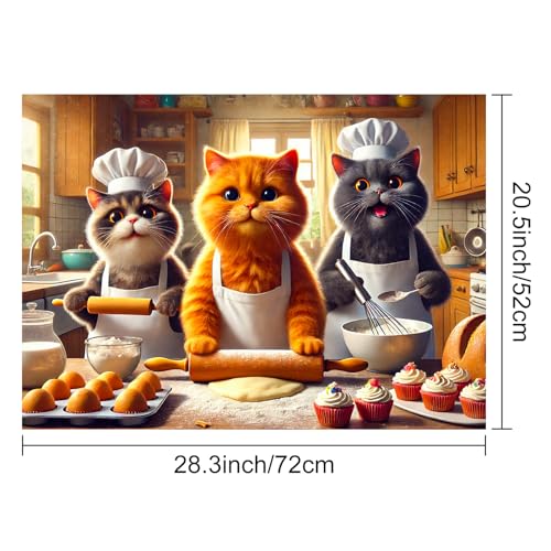 Image of HOMETITUTE Cat Chef Stove Covers 28x20 Diatomite Heat Resistant Mat