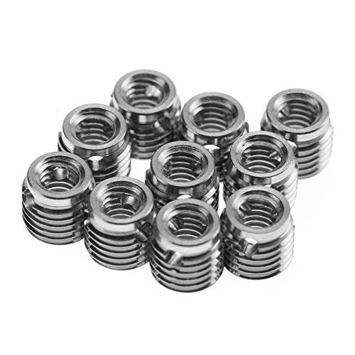 Preisvergleich Produktbild Akozon Gewindeeinsatz 10Pcs 307 Edelstahl selbstschneidende Gewindeeinsatzschraube Reparaturzubehör(Inner M5*0.8 Outer M8*1.0)