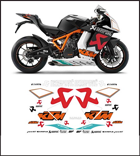 GRAPHICSMOTO Set Pegatinas Decal Stickers Compatible RC8 1190 R 2010 AKRAPOVIC IDM...