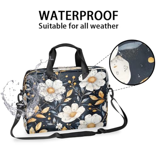Bolso Portátil Daisy Flower Leaves 15.6 Pulgadas miniatura 3