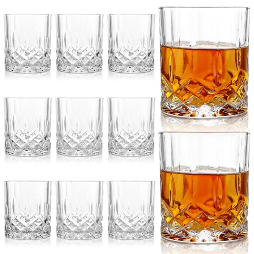 DAJAVE 12 Stück Nachtmann Noblesse Whiskybecher Set 12 Tlg. Kristallglas, Whiskyglas, Whisky Glas 300 ml, Whiskey Gläser 8.1x9.3 cm, Whiskey Glas Wiederverwendbar, Whiskygläser Spülmaschinenfest