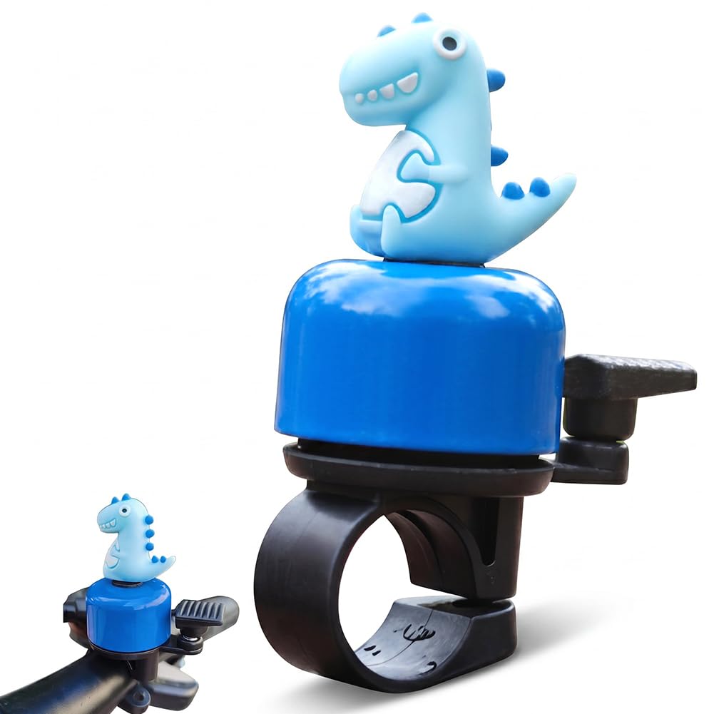 Bike Bell for Kids, 95dB Loud Aluminum Alloy Bicycle Bells,Waterproof Rustproof Dinosaur Bike Bells for Girls Boys fits for Kids Bike Balance Scooter Tricycle