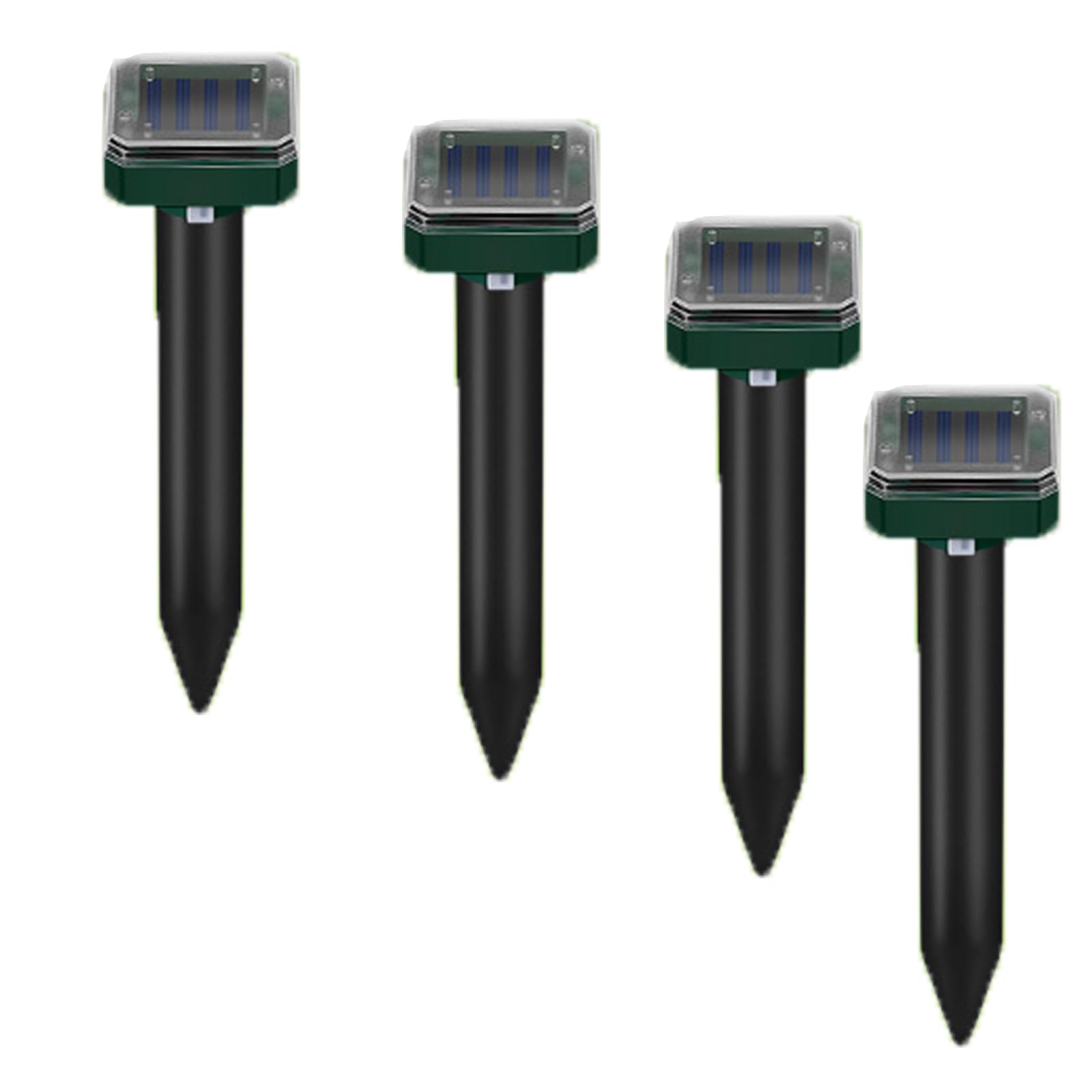 Lot de 4 Répulsifs Solaires Anti-Taupes, Répulsif Ultrasons à Anti Taupes, Répulsif Contre Les Taupes, Efficace Contre Les Contre Taupes, Campagnols, Serpents et Autres Animaux pour Jardin Cour