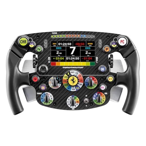 Thrustmaster Formula Wheel Add-On Ferrari SF-25 Edition – Volant de Course Réplique Officielle (Échelle 1:1) – Dash Interactif, Magnétique – Compatible PS5, PS4 et PC