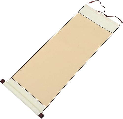 EXCEART Caligrafía china en blanco pergaminos colgantes de dibujo rollos de papel oficina colgante de pared en blanco pergaminos 1 pieza dorado
