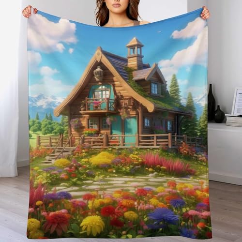 Couverture canapé plaid flanelle 130x180cm chalet montagne - 2