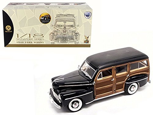 Buy 1948 Ford Woody, Black w/ Wood Panel - Lucky 20028 - 1/18 