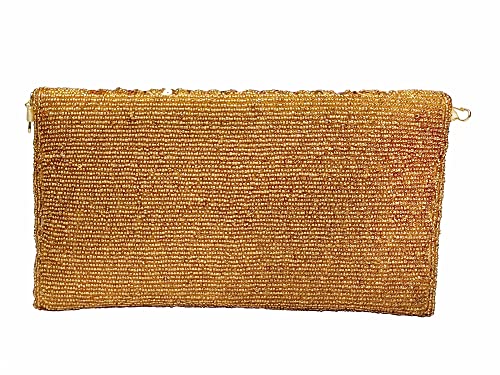 Image of DUCHESS Women's Hand Embroidered Envelope Clutch -Bridal Ethnic Traditional Casual Purse /Clutch /Handbag (23 L x 2.5 W x 13H cm)