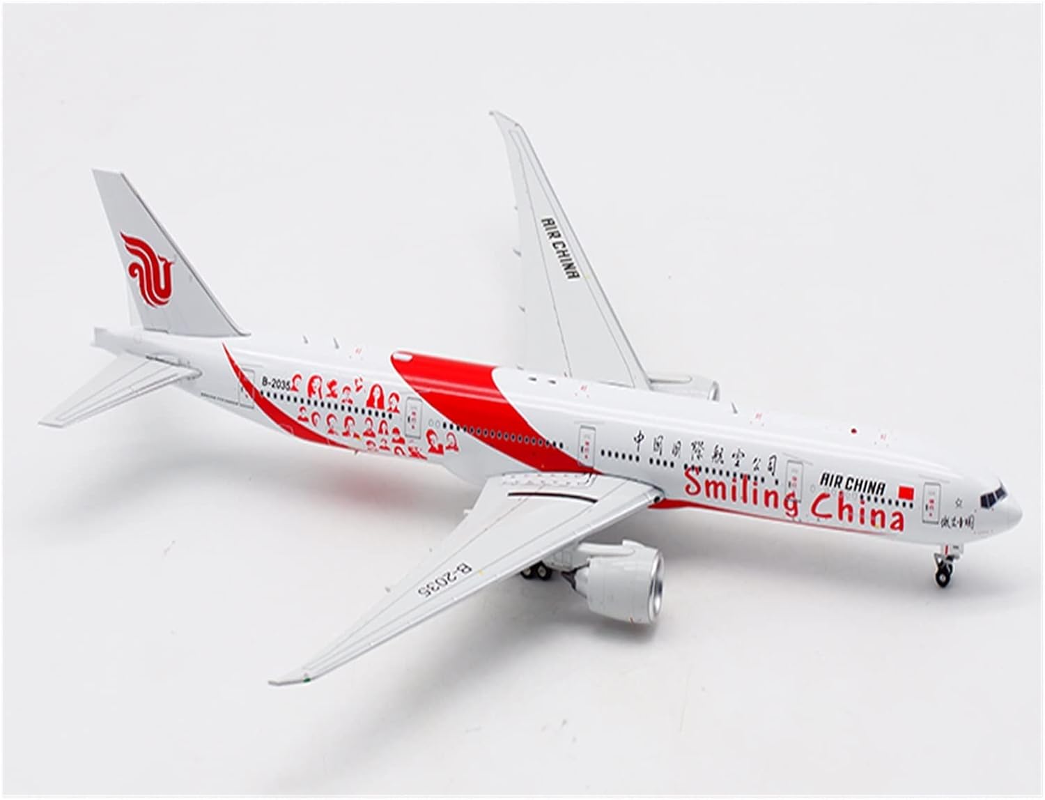 1 400 Fit for International Airliner B777-300ER B-2035 Die-Cast Alloy Aircraft Toy Collection Display Hobby Playgame Kit