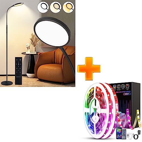 Tenmiro Floor Lamp And 100Ft Led Strip Lights For Living Room #TOP14