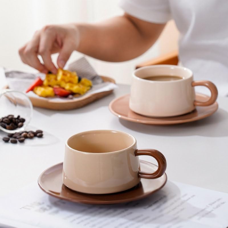 Ceramic Coffee Cups Saucers Restaurant Household Mugs Office Afternoon Tea