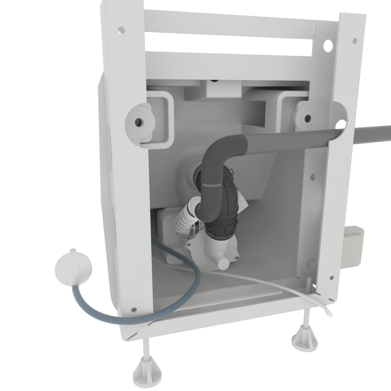 Wall - WC Suspendu avec Broyeur Intégré, Céramique Anticalc, Abattant Antibact Détachable Frein de Chute, Double Chasse Éco, Relevage puissant, 500W, Fabrication Française, Garantie 2 Ans