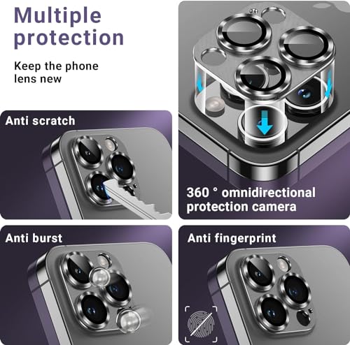 Image of Camera Lens Protector Compatible for Iphone 14 Pro Silver Pack of 1