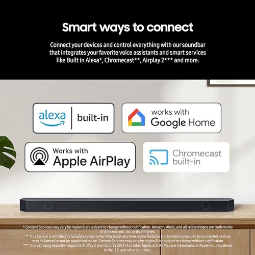 Image of Samsung HW-Q910D 9.1.2 ch Soundbar w /Dolby Audio, Surround Sound Expansion, Adaptive Sound, Wireless Subwoofer, 2024