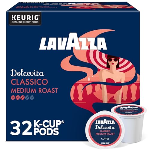 Image of Lavazza Dolcevita Classico Keurig K-Cup Pods, Medium Roast, Arabica and Robusta Blend (32 Pods)