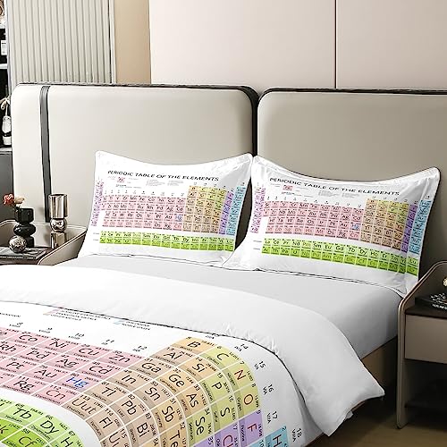 Periodic Table of The Elements Comforter Cover for Chemistry Bedding 100% Cotton Set Decorative Atomic Number Symbol Weight 100% Cotton Duvet Cover Single Modern Colorful Bedspread Cover Bedclothes - Image 4