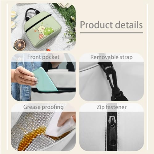 Snail Mushroom School Bag for Boys Girls Backpack with Lunch Bag for Kids Age 8-10 11-13 Years Child Book Bag with Pencil Case 3 in 1 School Backpack Set3