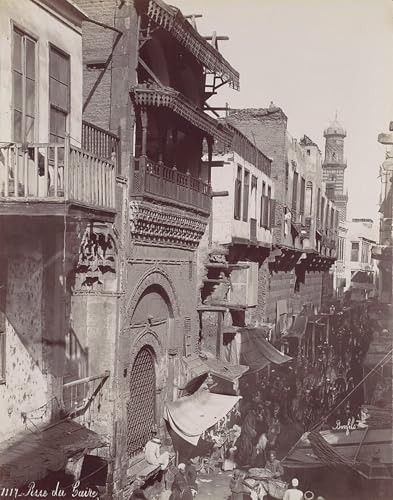 Lienzo vintage Rue du Caire de Félix Bonfils, pintura decorativa para un dormitorio elegante