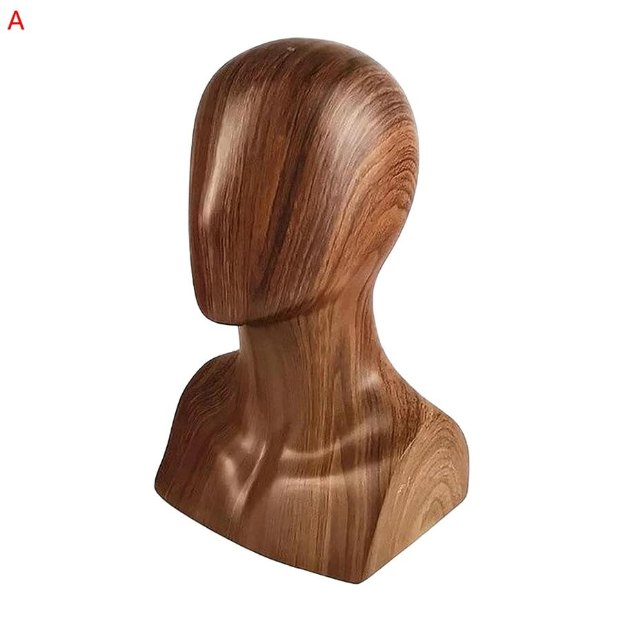 MOBUKJUU 1 Piece Mannequin Head Block Wig Display Stand Abstract Dome Model Head Hat And Wig Holder For Shop Salon Home Decor Durable GFRP Material (Style A, 21X17.5X35CM)