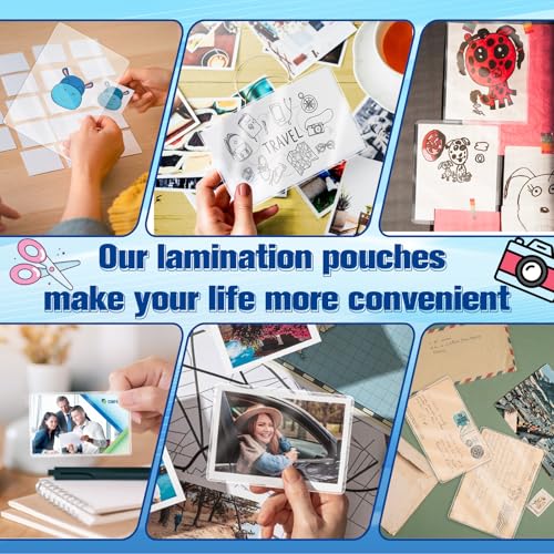 Image of Index Card Laminating Pouches 3x5 File Card Laminating Pouches Lamination Pouches Recipe Card Laminating Pouches for Work Permits Pass Cards Student ID Cards (500, 3x5inch)